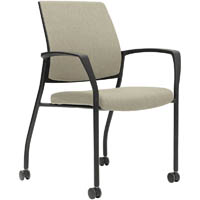 urbin 4 leg armchair castor black frame gravity driftwood seat inner and outer back