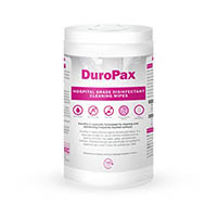 duropax cleaner and hospital grade antimicrobial disinfectant wipes tub 100