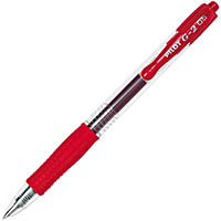 pilot g2 retractable gel ink pen 0.5mm red