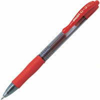 pilot g2 retractable gel ink pen 1.0mm red