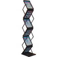 deflecto portable concertina display stand a4 black