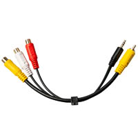 lindy 35649 av adapter cable 3 rca female 3.5mm black