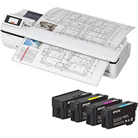 epson surecolor t5160m large format printer and e40u ink cartridge combo