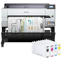 epson surecolor t5465 large format printer and e41v ink cartridge combo