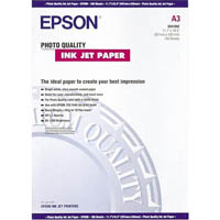 epson c13s041068 quality photo paper 102gsm a3 white pack 100