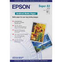 epson s041340 archival matte photo paper 192gsm a3 white pack 50