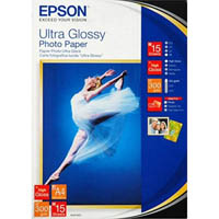 epson c13s041927 ultra glossy photo paper 300gsm a4 white pack 15