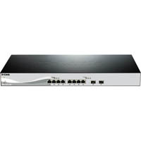 d-link dxs-1210-10ts 10-port 10 gigabit smart managed switch with 8 10gbase-t ports and 2 sfp+ ports