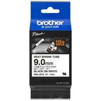 brother hse-221e heat shrink tube labelling tape 9mm black on white