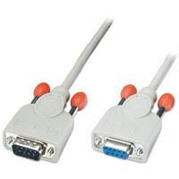 lindy 31519 db9 serial extension cable male to female 2m white