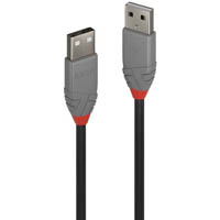 lindy 36693 anthra line usb-a to usb-a 2.0 cable 2m black