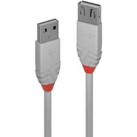 lindy 36714 anthra line usb-a 2.0 extension cable 3m grey