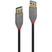 lindy 36753 anthra line usb-a to usb-a 3.0 cable 3m black