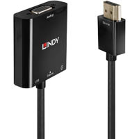 lindy 38285 adapter converter hdmi to vga and audio 100mm black