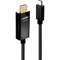 lindy 43293 adapter cable usb-c to hdmi 4k hdr 3m black