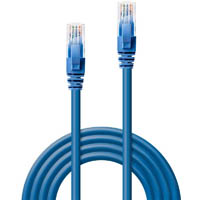 lindy 48016 network cable cat6 u/utp gigabit 500mm blue