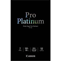 canon pt-101 pro platinum photo paper 300gsm a3 white pack 10