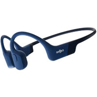 shokz openrun wireless bluetooth bone conduction headphones blue