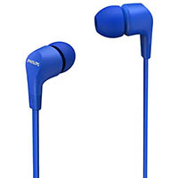 philips in-ear gel earbud wired blue