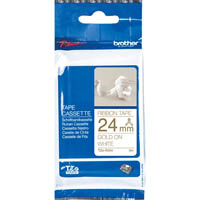 brother tze-r254 ribbon tape 24mm gold on white