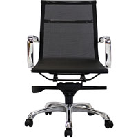 aero managers chair medium mesh back arms black