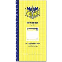 spirax 551 memo book carbonless 80 page 279 x 144mm