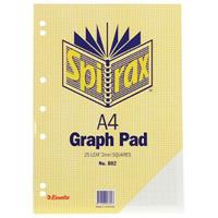 spirax graph pad top open 2mm 25 leaf a4