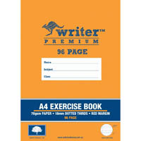 writer premium exercise book dotted thirds 18mm 70gsm 96 page a4 tree