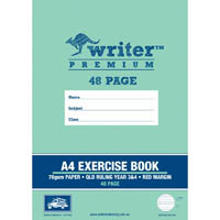 writer premium exercise book qld ruling year 3/4 70gsm 48 page a4 fire truck