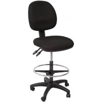 rapidline ec070bm drafting chair medium back black