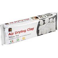 educational colours air drying clay 1kg white