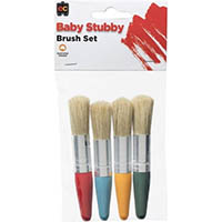 educational colours baby stubby brush assorted pack 4