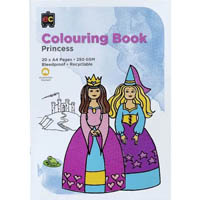 educational colours princess colouring book 250gsm 20 page a4
