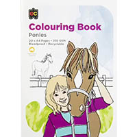 educational colours ponies colouring book 250gsm 20 page a4