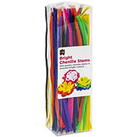 educational colours chenille stems 300mm bright assorted pack 200