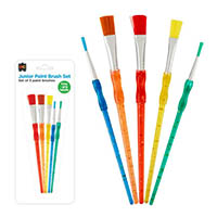 educational colours junior paint brush assorted set 5