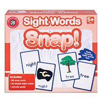 learning can be fun snap cards sight words