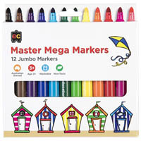 educational colours master mega markers pack 12