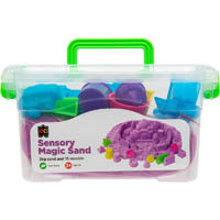 educational colours sensory magic sand 2kg purple with moulds