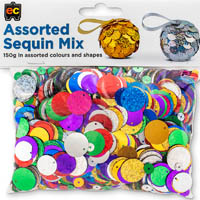 educational colours sequins embossed and normal assorted 150g