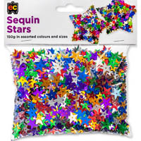 educational colours sequins assorted stars 150g