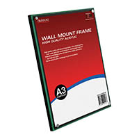 deflecto premium wall mount frame a3 black