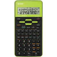 sharp el-531th scientific calculator green/black