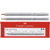 faber-castell jumbo grip triangular graphite pencil b box 12