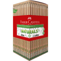 faber-castell natural graphite pencils with eraser tip 2b pack 72