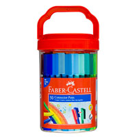 faber-castell connector pens assorted pack 50