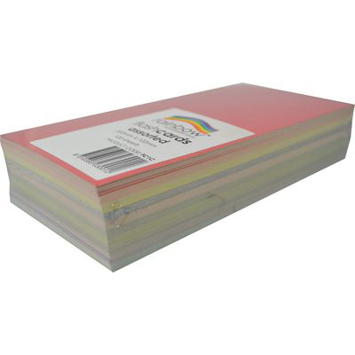 RAINBOW COLOURED FLASH CARD 203 X 102MM ASSORTED PACK 100 |  | 7030105i
