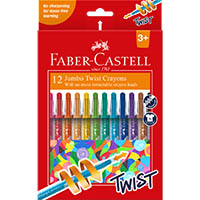 faber-castell jumbo twist crayons assorted box 12