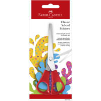 faber-castell classic school scissors 155mm red