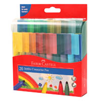 faber-castell jumbo connector pens assorted pack 20